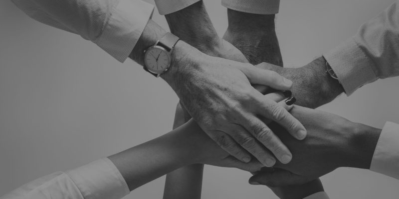 Business hands joined together teamwork